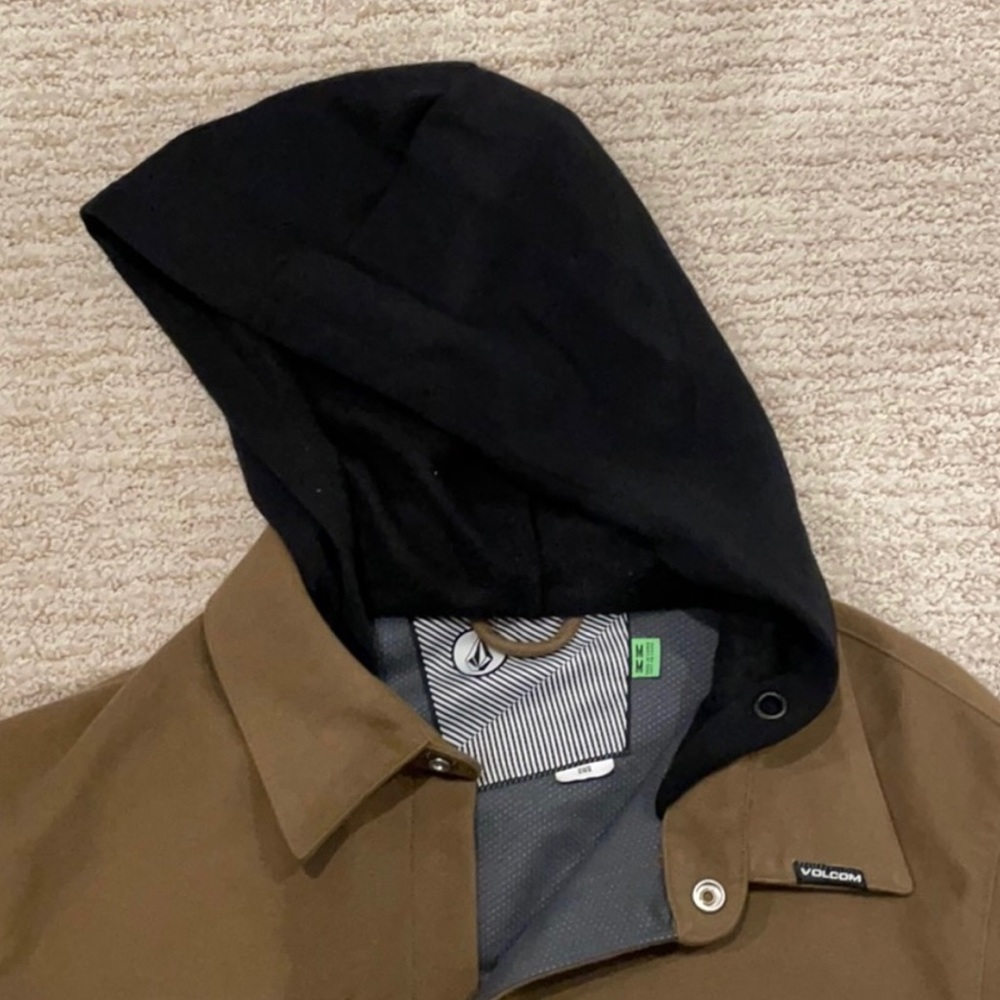 Volcom Hooded Jacket - Brown - Medium